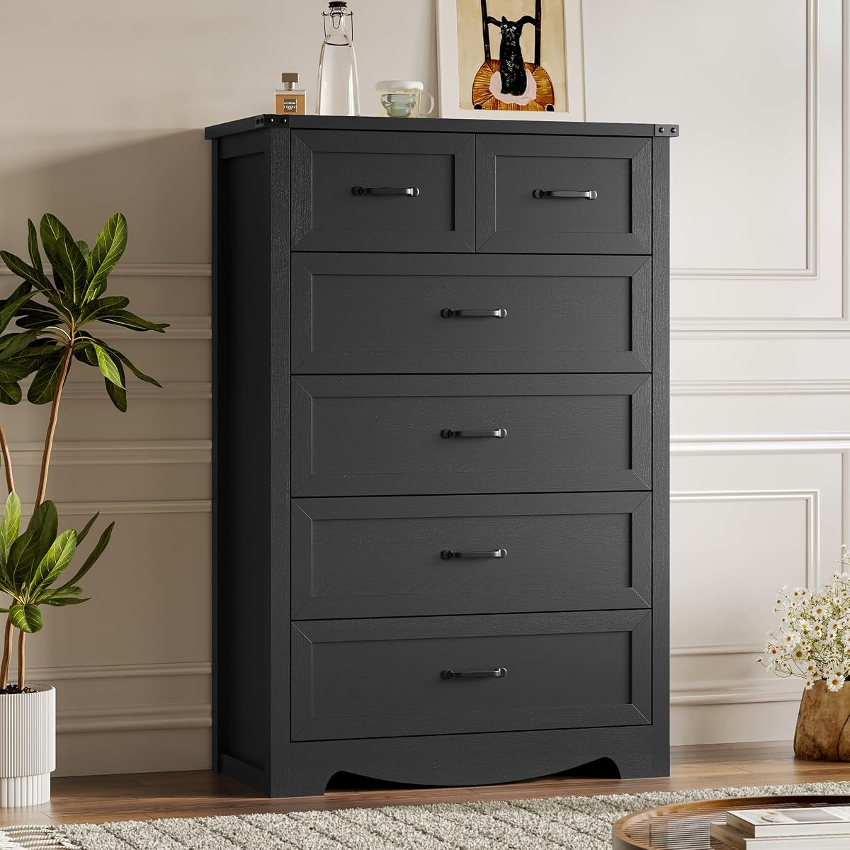 Tall 6-Drawer Dresser for Bedroom