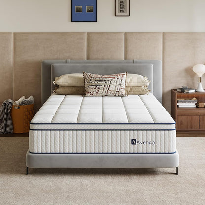 Queen Size Mattress 12 inch, Queen Hybrid Mattress in a Box