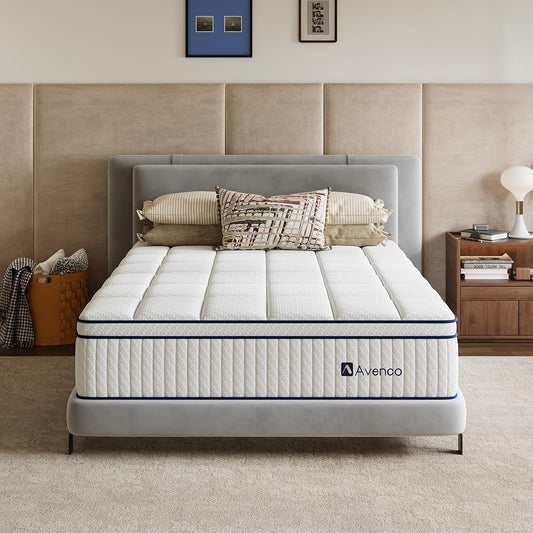 Full Mattress 8 inch, Full Size Hybrid Mattress in a Box