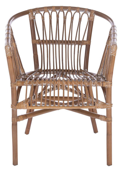Grey White Wash Rattan Accent Chairs