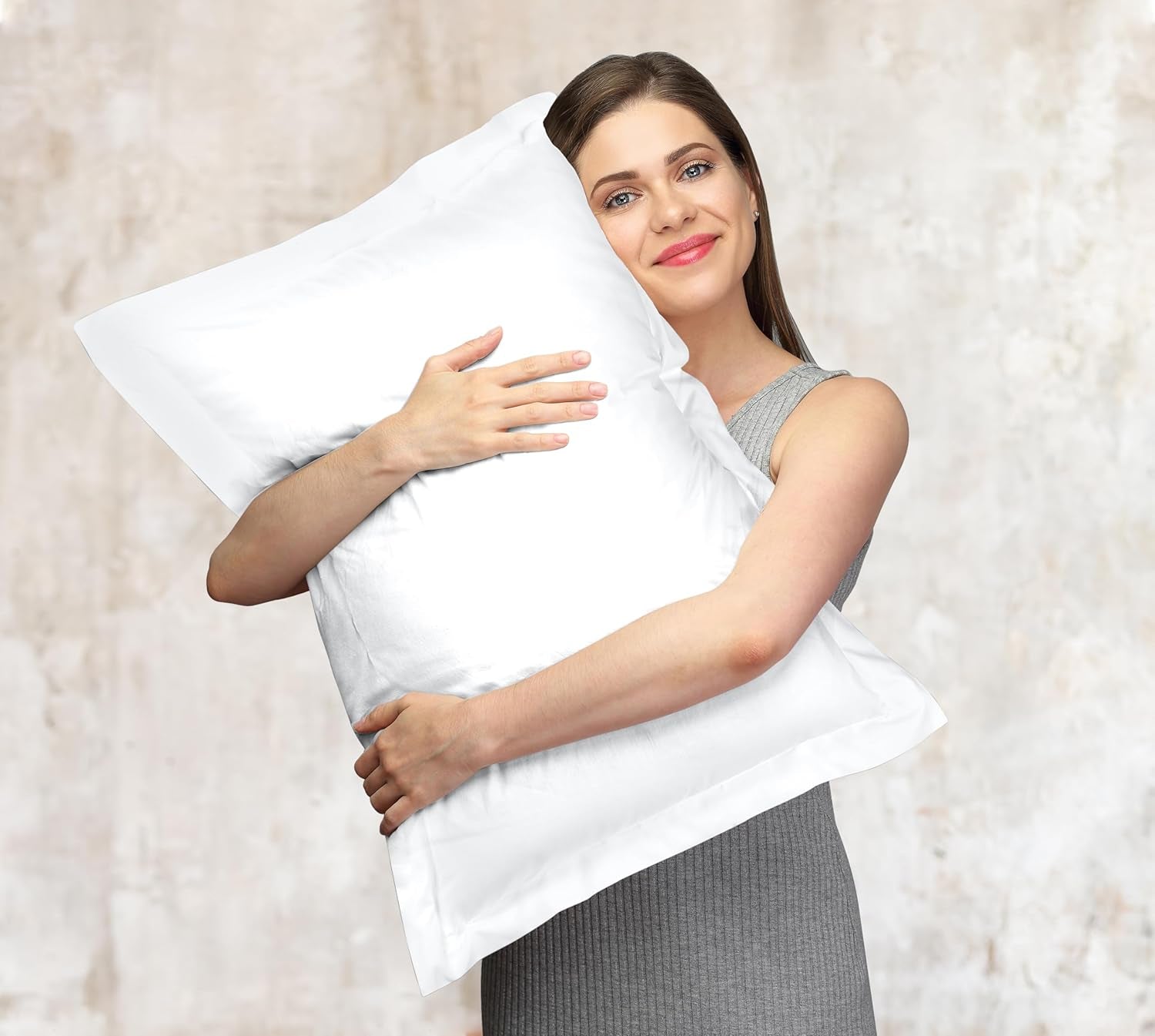 Pillow Shams 2 Pack King Size 20X36 Inch - Brushed 1800 Microfiber - Bed Pillow Shams, Wrinkle Resistant Super Soft and Cozy - Back Overlap Closure - Oxford Pillowcase (King, White)