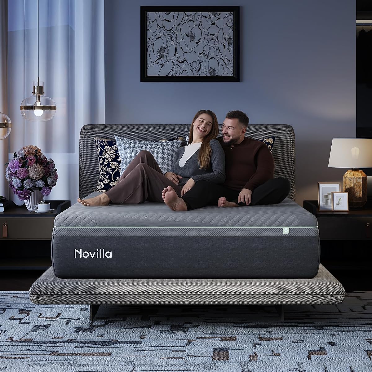 AiryFlow Queen Mattress 14 Inch, Gel Memory Foam Mattress Queen