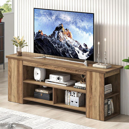 Rustic Oak Wooden TV Stand for Televisions up to 60 Inch