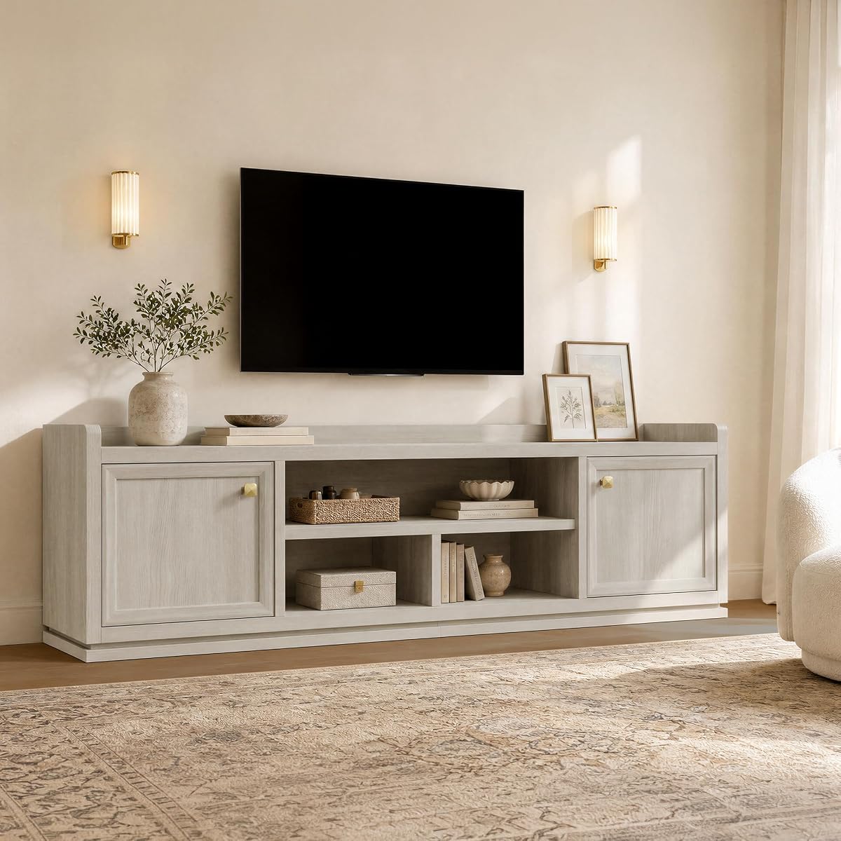 TV Stand Entertainment Center, 67" Wide TV Console for Living Room