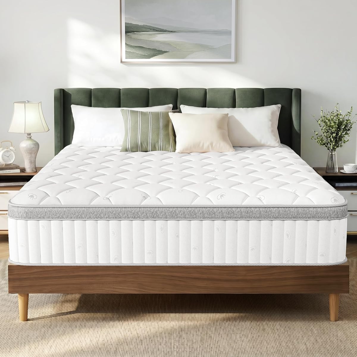 Full Size 10 Inch Hybrid Cooling Mattress, Medium Plush Feel