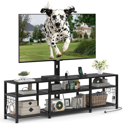 63" TV Stand with Mount and Power Outlets