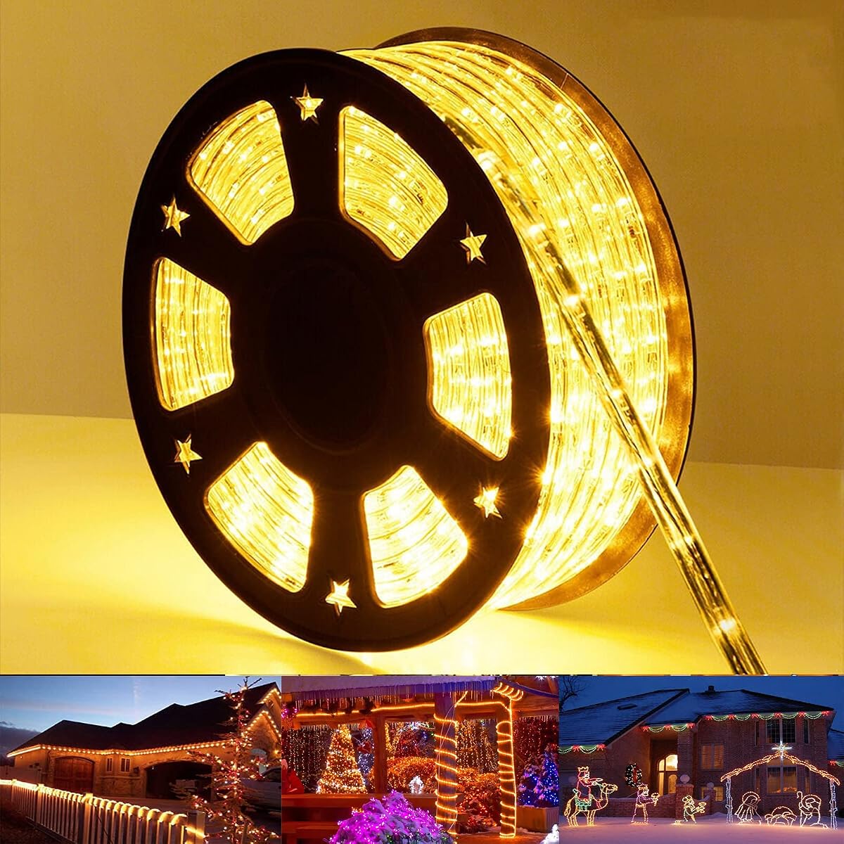 100ft LED Rope Lights Outdoor