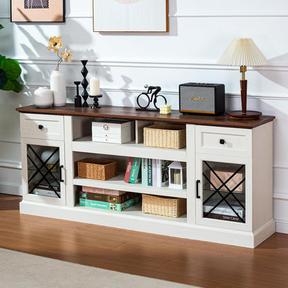 70 Inch TV Stands for Living Room Farmhouse Entrainment Center for bedroom