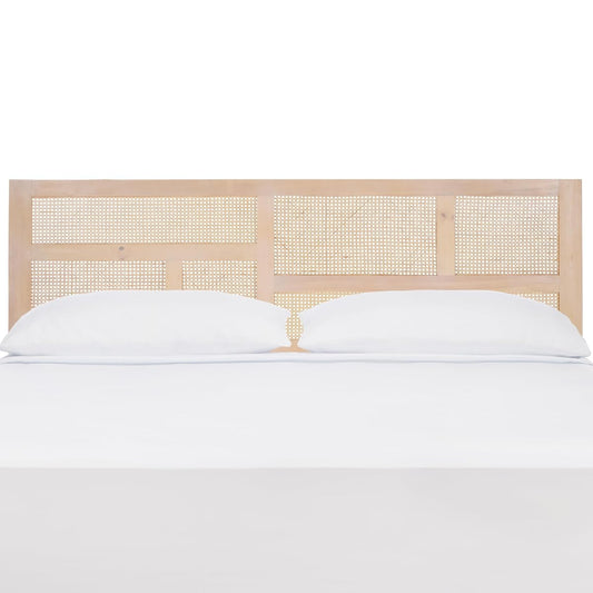 SAFAVIEH Furniture, Nariely King Headboard, White Washed, Rattan & Solid Wood