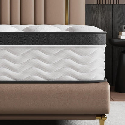 Full Size Mattress,12 Inch Full Mattress,Memory Foam Hybrid Mattresses for Back Pain Relief,Pressure Relief & Motion Isolation,CertiPUR-US Certified,Medium Firm,54"x75"