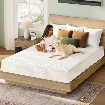 Twin Size Mattress, 6 Inch Gel Memory Foam Mattress in a Box, Fiberglass Free, Breathable for Cooler Sleep Supportive & Pressure Relief, CertiPUR-US Certified, White