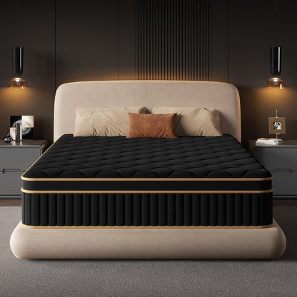 King 12 Inch Hybrid Mattress in a Box with Medium Firm Support