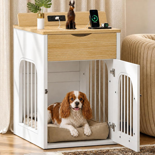 Dog Crate Furniture for Small Dogs, Natural