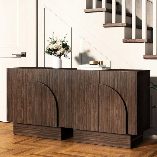 Walnut Sideboard Buffet Cabinet with Storage