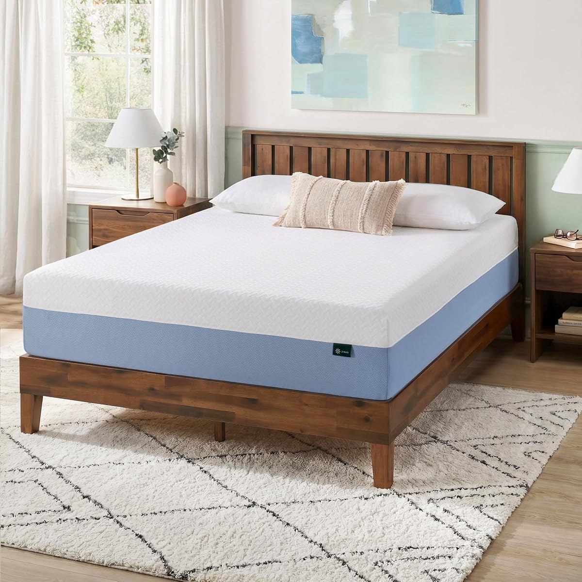 Zinus 12 Inch King Cooling Essential Memory Foam Mattress, Medium Feel
