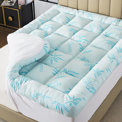 5 Inch Queen Mattress Topper Breathable Bamboo Viscose Air Layer