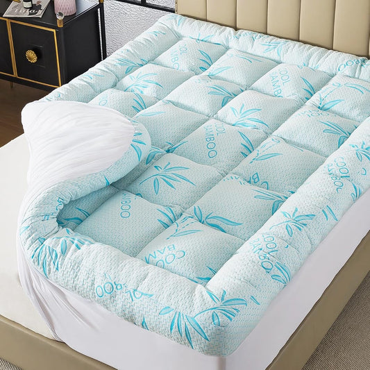5 Inch Queen Mattress Topper Breathable Bamboo Viscose Air Layer