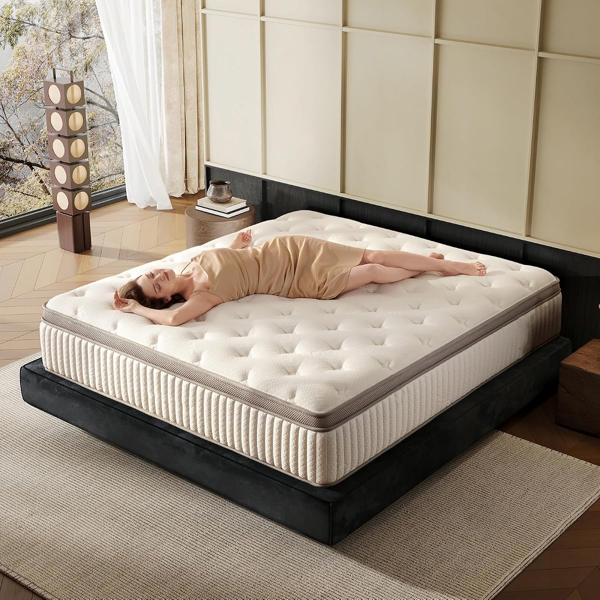 Twin Mattress, 10 Inch Hybrid Twin Mattress in a Box