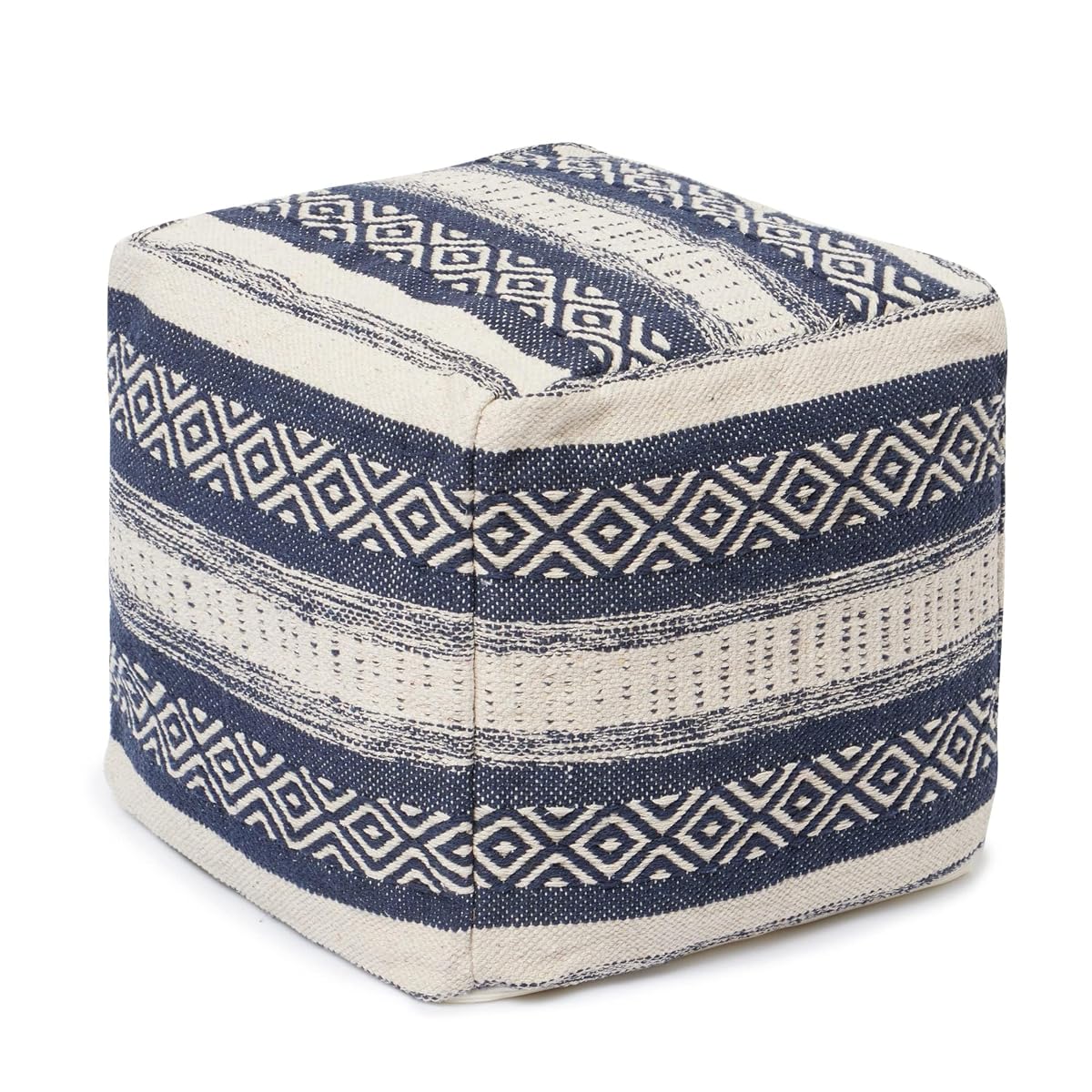 · REDEARTH · Pouf Ottoman with Filler Textured Storage Cube Bean Bag Pouffe