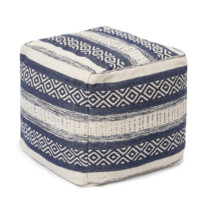 · REDEARTH · Pouf Ottoman with Filler Textured Storage Cube Bean Bag Pouffe