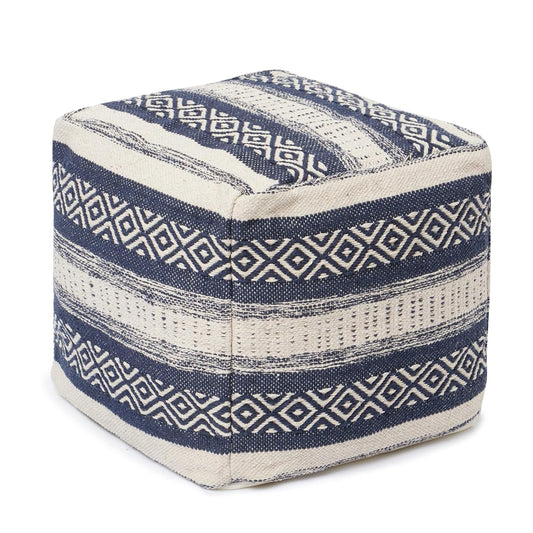 · REDEARTH · Pouf Ottoman with Filler Textured Storage Cube Bean Bag Pouffe