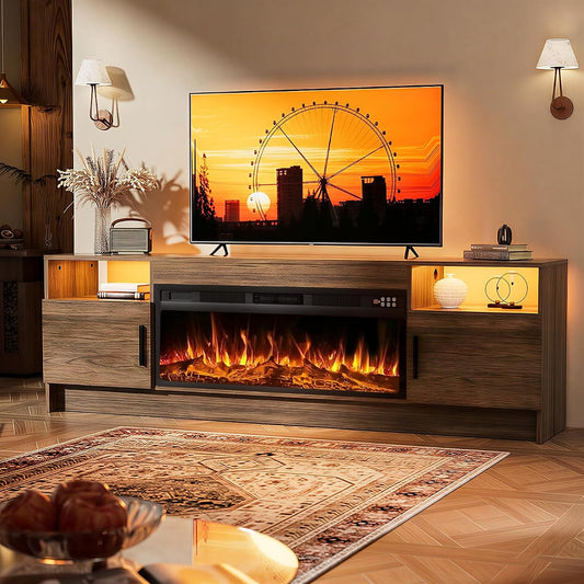 TV Stand with Fireplace