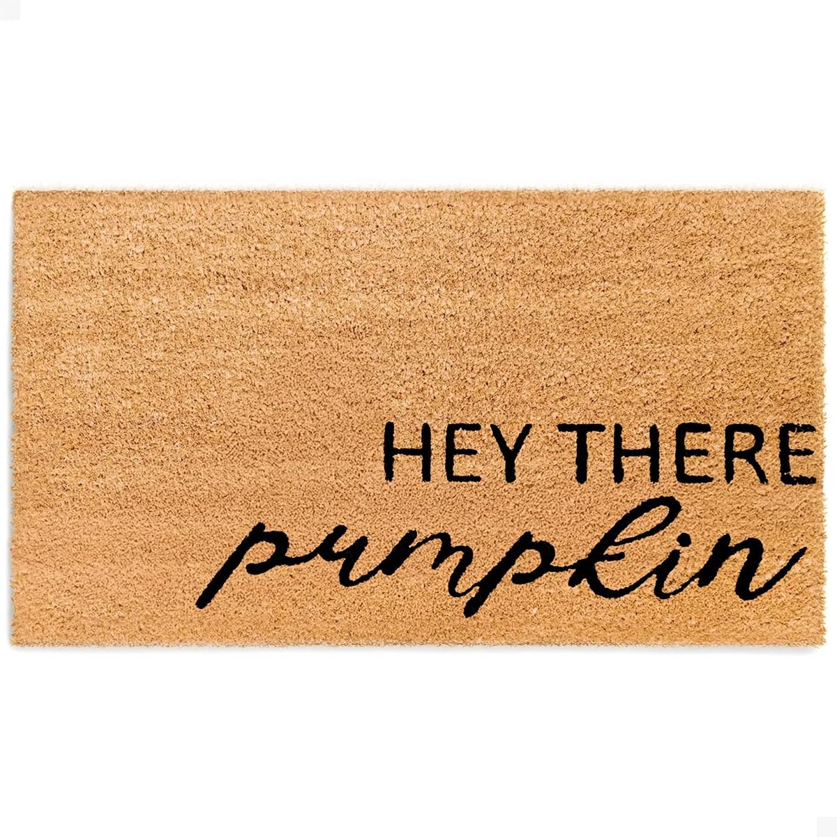 Fall Door Mat - Welcome Mat for Front Door with Non-Slip Backing - Durable Doormat - Perfect for Outside Entrance and Entryway Matt - Outdoor/Indoor - Hey There Pumpkin - 17" x 30"