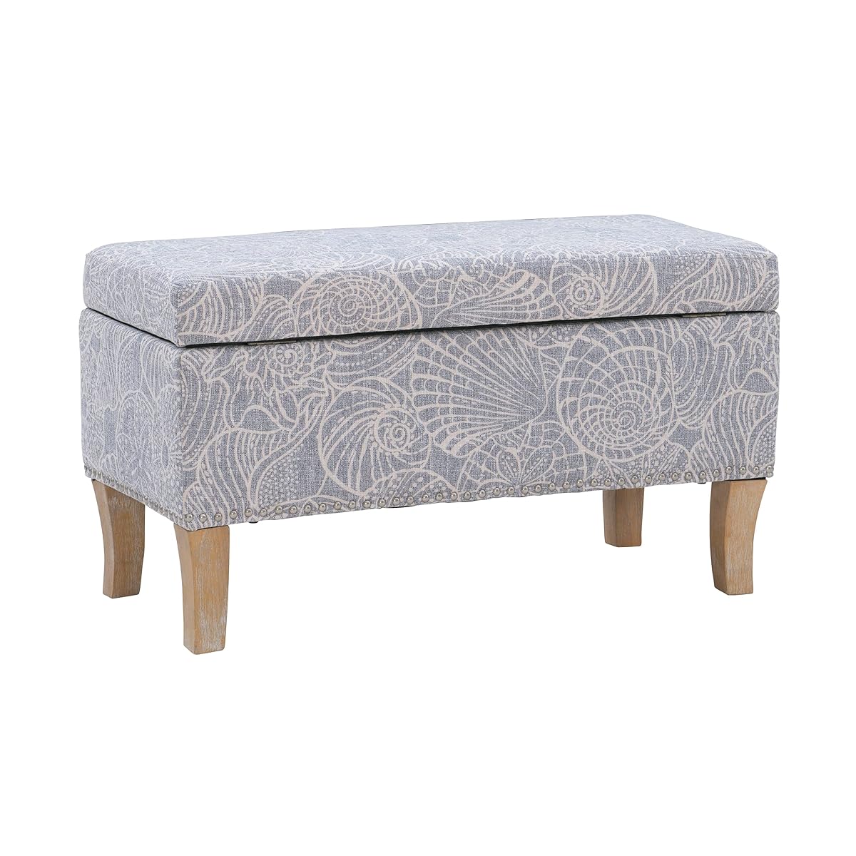 Stone Upholstered Storage Stephanie Ottoman