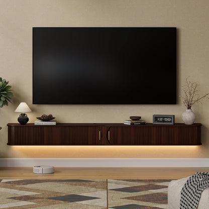 94.8" Floating TV Stand with Power Outlet for TVs up to 100"