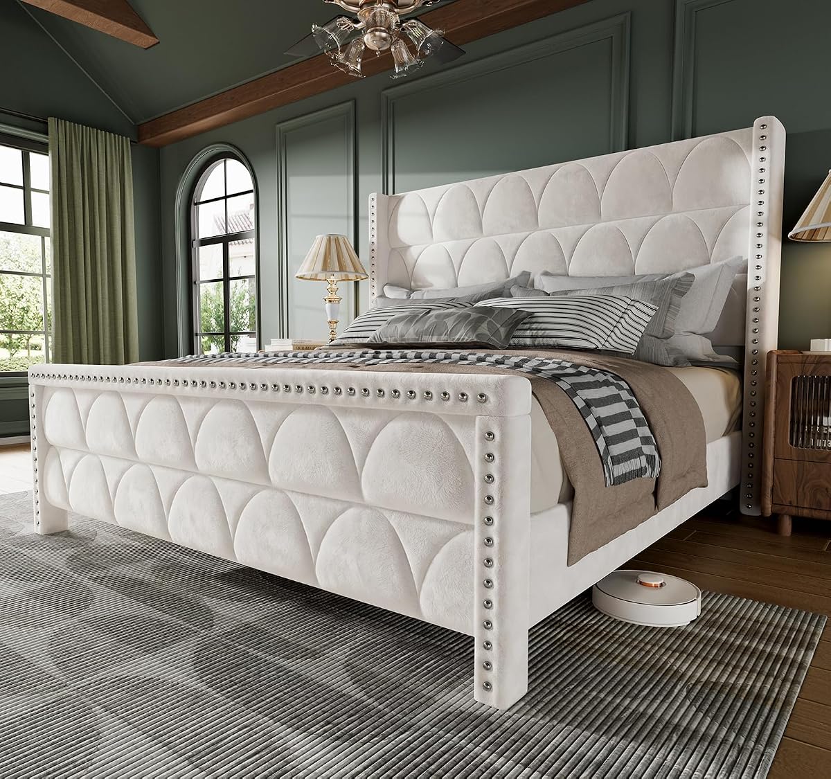 King Size Bed Frame with 56" Headboard