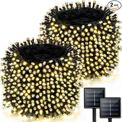 2 Pack 480 LED Solar String Lights for Outside, view 2