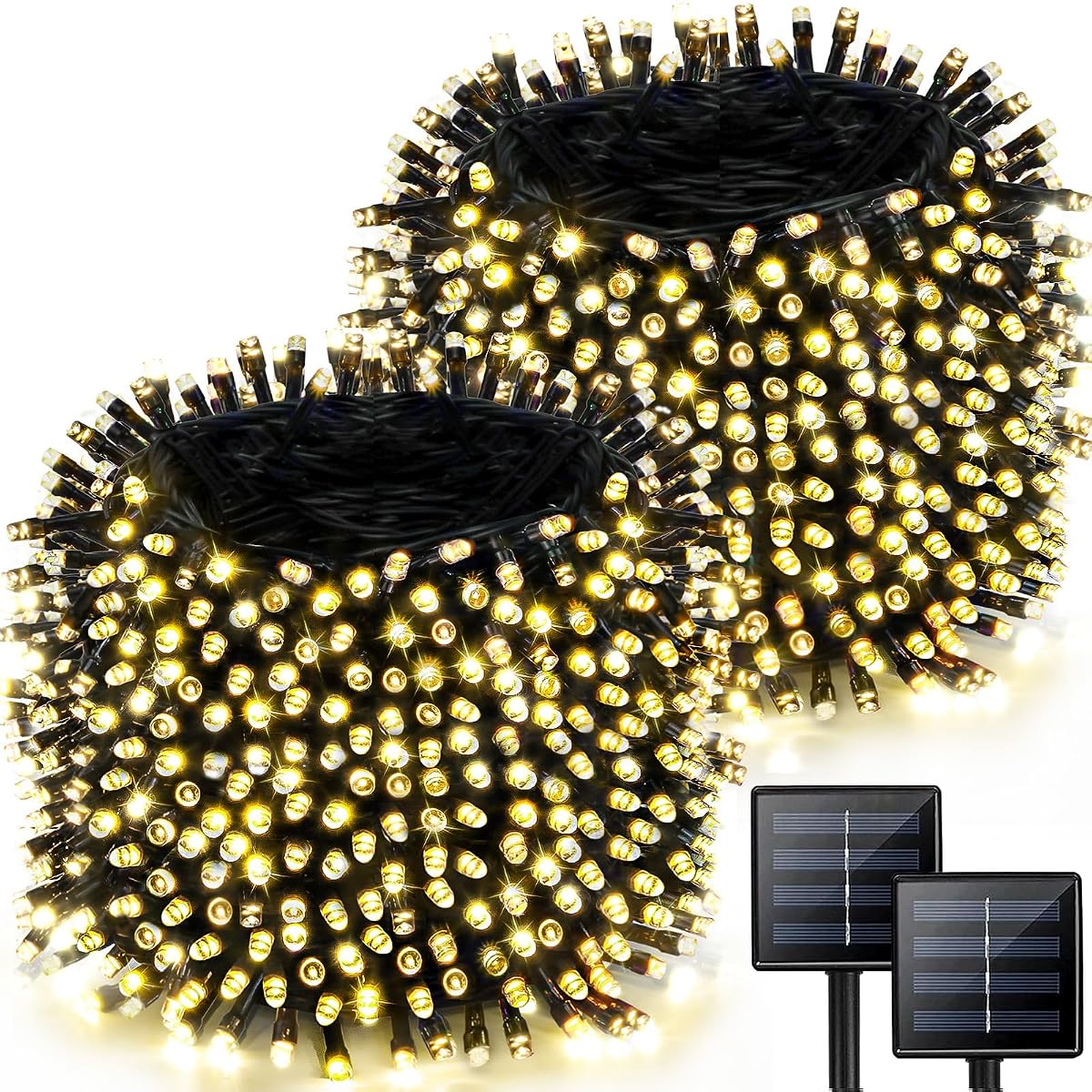 2 Pack 480 LED Solar String Lights for Outside