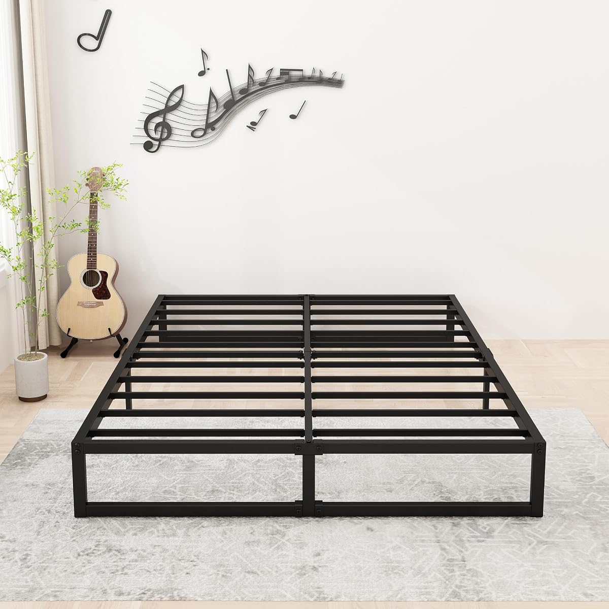 8 Inch Full Bed Frame with Heavy Duty Steel Slat Support