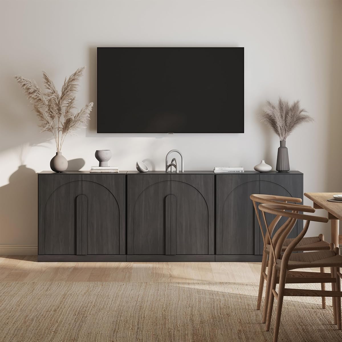 Bijou Modular Media Console Wall Unit (94.5" Wide)-Extra Long Entertainment