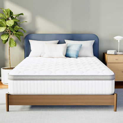 Full Size 10 Inch Hybrid Pocket Spring Mattress, Motion Isolation
