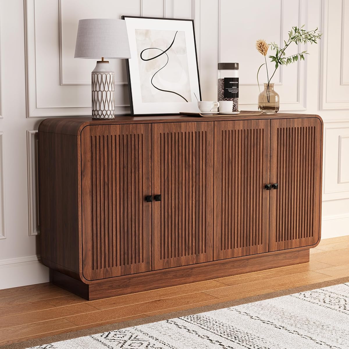 58 Inch Sideboard Buffet Cabinet with Storage