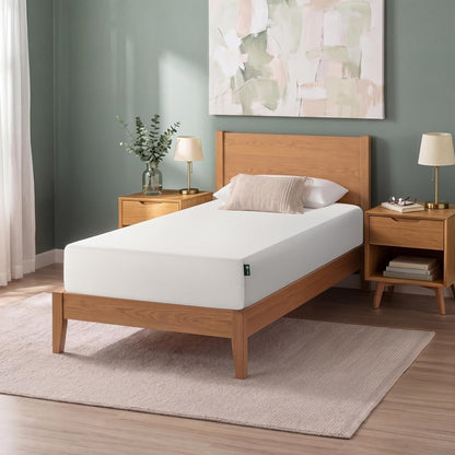 12 Inch Twin XL Green Tea Memory Foam Mattress, Medium Firm Feel