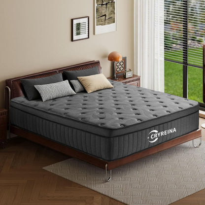 Queen Mattress 12 Inch Queen Size Mattress in a Box Upgrade Pocket Springs，Medium Firm, Breathable Comfort Pressure Relief, Motion Isolation CertiPUR-US Certified