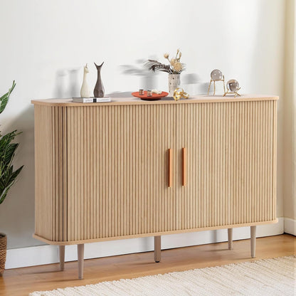 47" Sideboard Buffer Cabinet with Fluted Slide Doors