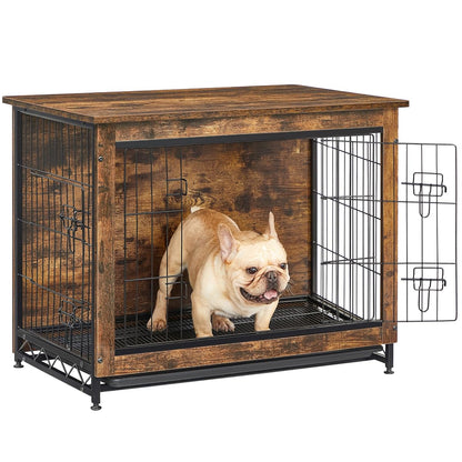 32.5" Dog Crate Furniture, Indoor Dog Kennel Side End Table