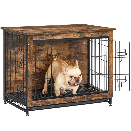32.5" Dog Crate Furniture, Indoor Dog Kennel Side End Table