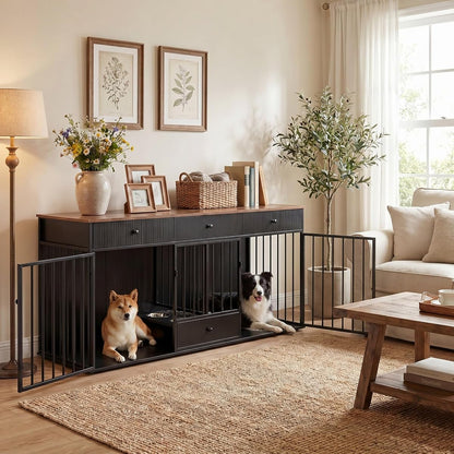 Double Dog Crate Furniture