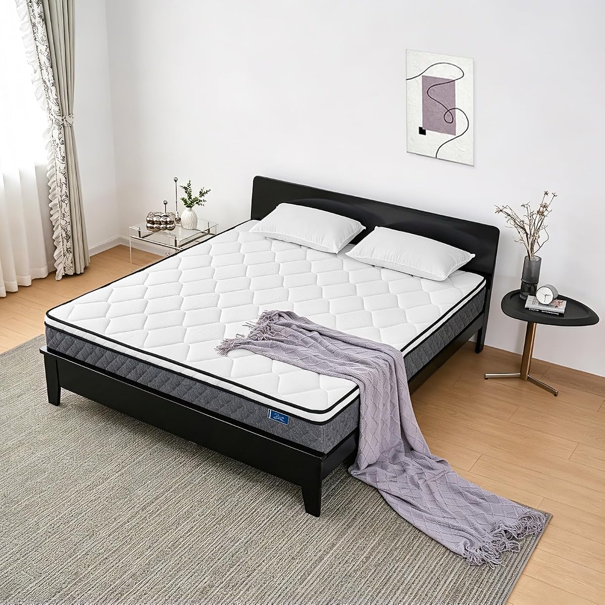 Full Size Mattress, 12 Inch Cooling Hybrid Full Mattress in a Box