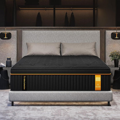 Full Size Hybrid Mattress 14 Inch Medium Firm Upgraded Edge Support