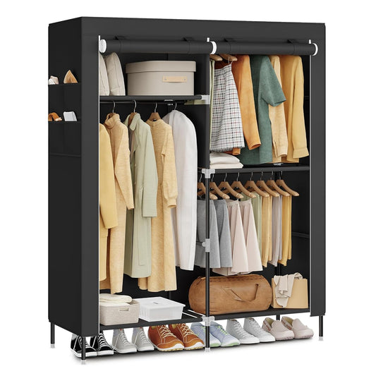 Portable Closet, Fabric Wardrobe, Clothes Rack with Shelves