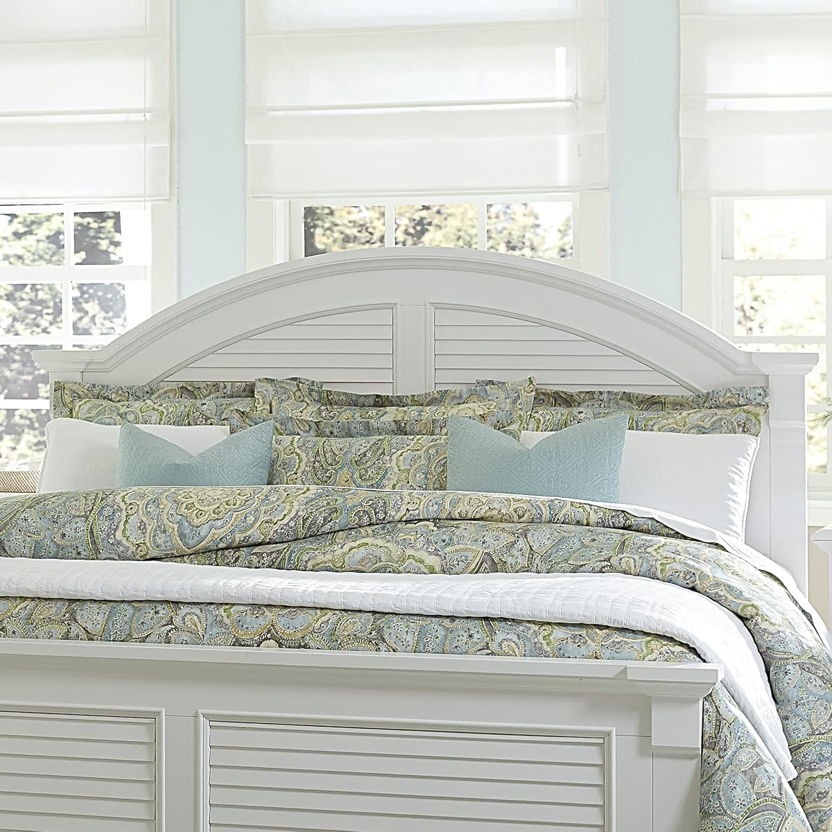Liberty Furniture Summer House I King Panel Bed Headboard - Oyster White
