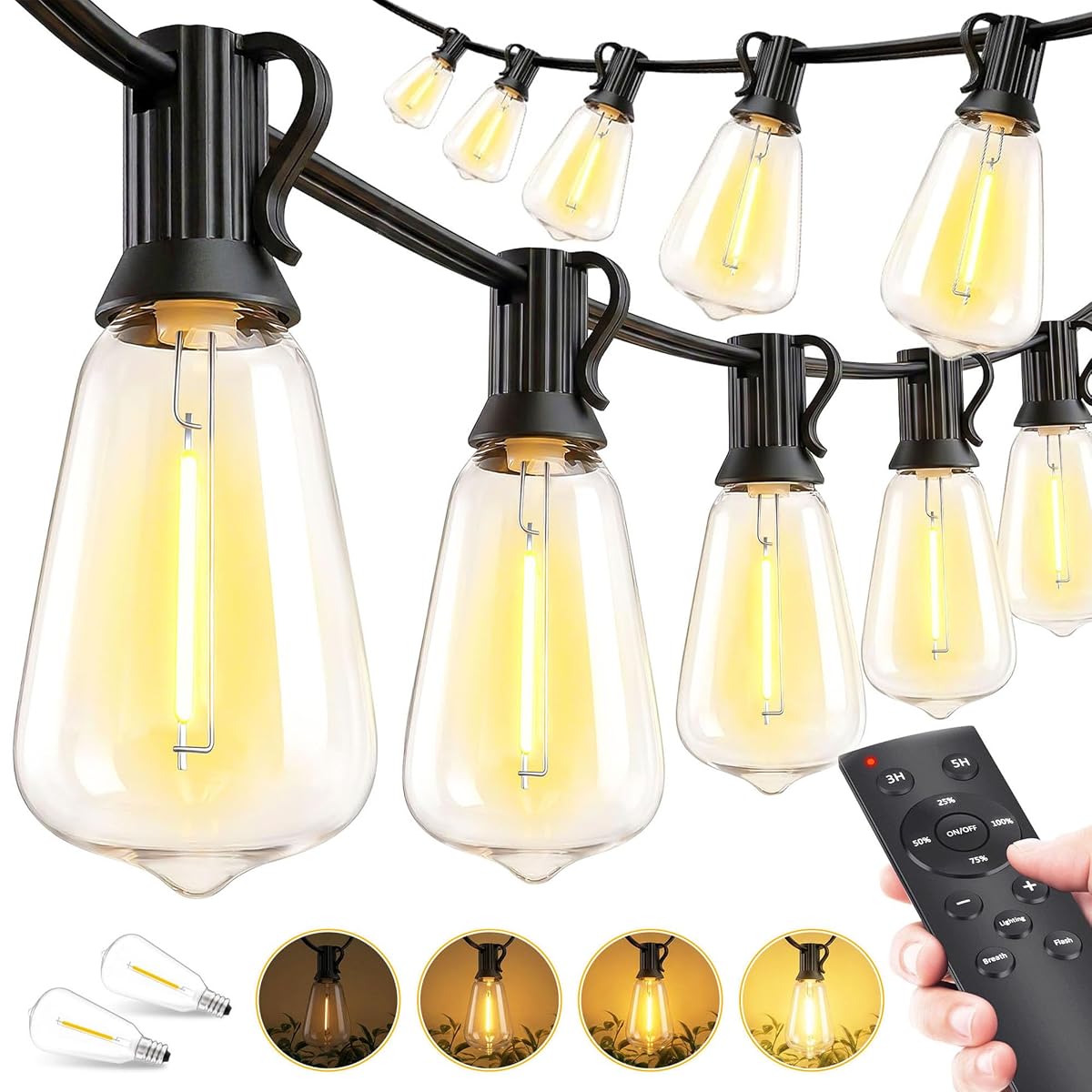 Outdoor Lights String Patio Outside, 100ft 30M LED Waterproof Light