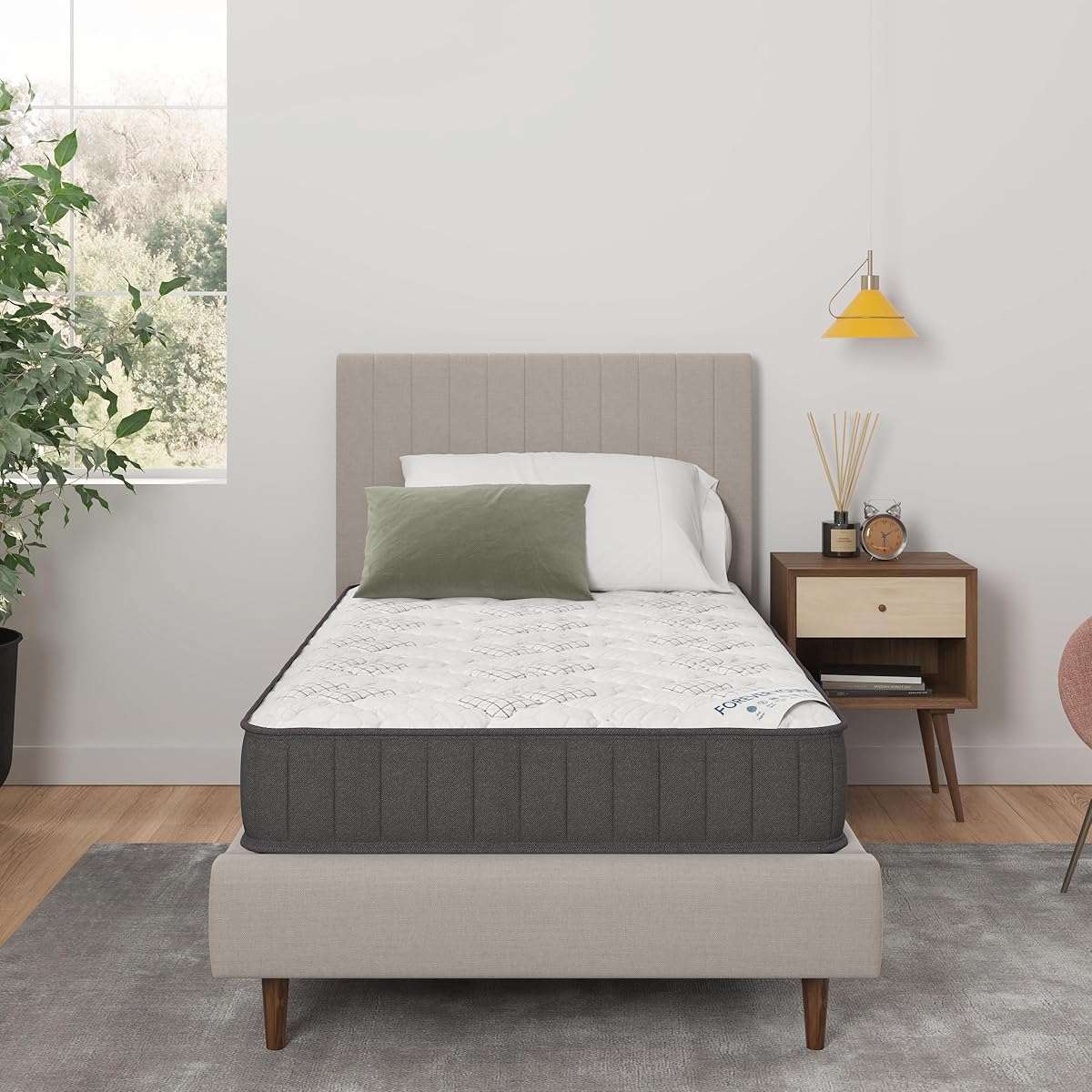 9" Hybrid Twin Mattress - Firm - Made in USA - Individually Pocketed Coils & CertiPUR-US Foam - Fiberglass-Free - Bed in a Box