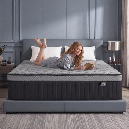 Full Size Mattress, 12 Inch Hybrid Full Mattresses in a Box with Pocket Spring