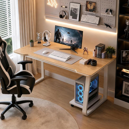 Gaming Desk Computer Writing Table Student Art Modren Simple Style PC Wood
